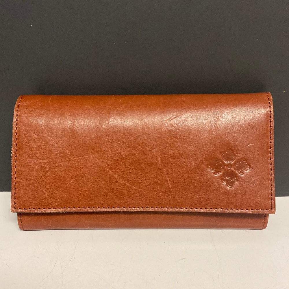 Patricia Nash Wallet Rust Trifold Leather